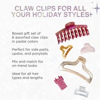 Scunci By Conair Gift Set Gift Box Under 20 Includes 6 Claw Clips In Glamorous Shiny Colors