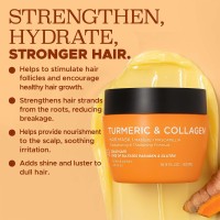 Luseta Turmeric Collagen Hair Mask Thickening Hair Treatment For Thin And Oily Hair Nourish Scalp Frizz Control Add Shine