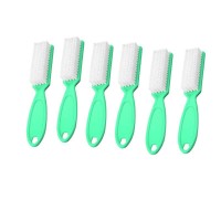 Squligt 6Pcs Nail Brush For Cleaning Fingernails Handle Grip Cleaning Brush For Nail And Toenail Nail Dust Brush Manicure Pedi