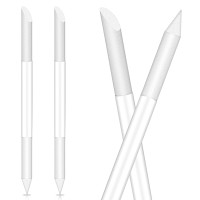 Glass Cuticle Pusher Set Of 2 Cuticle Remover Tool Glass Nail Cuticle Trimmer Stick Double Sided Glass Manicure Sticks Angled Cu