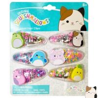 Luv Her Hair Accessories 6Pc Cute Squish Hair Clips With Favorite Character Charms For Girls And Toddlers Ages 3