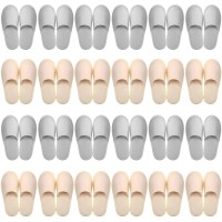 Geyoga 24 Pairs Spa Slippers Disposable Slippers For Guest Bulk Non Slip Soft Closed Toe Slippers Guest Women House Indoor Bathr