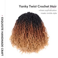 Toyotress Yanky Twist Crochet Hair 10 Inch 8 Packs 30 Strandspcs Pretwisted Fluffy Spring Mini Twist Short Passion Twist