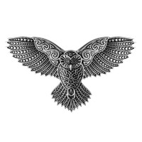 Haquil Vintage Antique Celtic Owl Hairpin Hair Stick Barrette Hair Accessory For Women