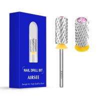 Airsee Tungsten Carbide Acrylic Nail Drill Bit Efile Electric File Machine Head Tip For Manicure Polishing Art Remove Gel 332