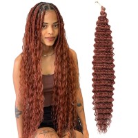 Water Wave Crochet Hair 30 Inch Curly Braiding Hair 1 Pack Curly Crochet Hair For Black Women 350 Ocean Wave Crochet Hair For B