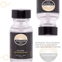 2 Pack Sunshine Bond Thin Silicone Hair Replacement Adhesive Extended Hold For Poly And Lace Hairpiece 34 Weeks Wig Tou