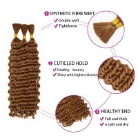 Deep Wave Bulk Hair For Braiding Wet And Wavy Micro Braiding No Weft Faux Deep Wave Braiding Hair Extensions For Box Boho Braids