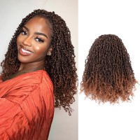 Toyotress Yanky Twist Crochet Hair 14 Inch 8 Packs 30 Strandspcs Pretwisted Fluffy Spring Mini Twist Short Passion Twist