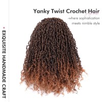 Toyotress Yanky Twist Crochet Hair 14 Inch 8 Packs 30 Strandspcs Pretwisted Fluffy Spring Mini Twist Short Passion Twist