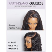 Luvme Hair Water Wave Glueless Partingmax 7X6 Pre Cut Hd Lace Front Wig 14 Inch