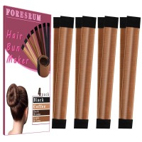 Foresrum 4 Count Magic Hair Donut Bun Makerscoffee For Women And Kids