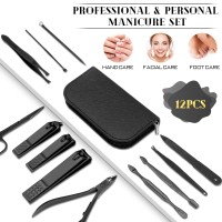 Bleswin 12 In 1 Manicure Set Nail Set Manicure Kit Professional Manicure Set For Women Men Manicure Pedicure Tools Access