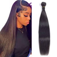 One Bundles Human Hair Straight Bundles Human Hair 1 Bundles 12 Inch 100 Unprocessed Brazilia Virgin Straight Hair Bundles Deal