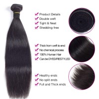 One Bundles Human Hair Straight Bundles Human Hair 1 Bundles 12 Inch 100 Unprocessed Brazilia Virgin Straight Hair Bundles Deal