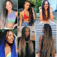 Braiding Hair Pre Stretched 8 Packs Prestretched Braiding Hair 30 Inch Ombre Braiding Hair Itch Free Yaki Synthetic Hair Exten