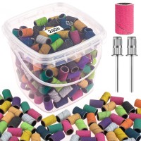 Rolybag Sanding Bands For Nail Drill 240 Grit Extreme Fine Nail Sanding Bands 200Pcs Color Professional Sanding Bands And 2Pcs N