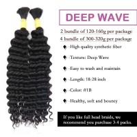 Deep Wave Bulk Hair For Braiding Wet And Wavy Micro Braiding No Weft Faux Deep Wave Braiding Hair Extensions For Box Boho Braids