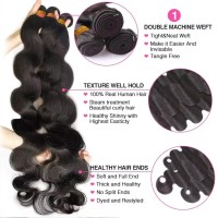 Beautymoon 10A Body Wave Bundles Human Hair 24 26 28 30 Inch Brazilian Virgin Unprocessed Weave Bundles Human Hair 4 Bundles Dea