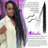 Qrhsuka Curly Braiding Hair 18 Inch 2 Packs Ocean Wave Crochet Hair For Black Women Deep Wave Braiding Hair For Boho Braids 18