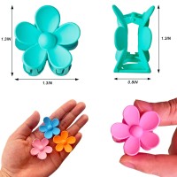 12 Pcs Small Flower Hair Claw Clips For Women Kids Girls Teens 137 Inch Mini Jaw Clips Clamps Nonslip Cliphair Accessories Ti