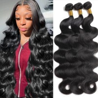 Katspon 12A Human Hair Bundles 26 26 26 Inch Body Wave 3 Bundles Human Hair 100 Unprocessed Brazilian Virgin Weave 3 Bundles Hu