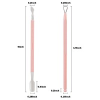 2Pcs Cuticle Pusher And Cutter With Storage Caseprofessional Cuticle Pusher Nail Polish Remover Stainless Steel Manicure Tool S