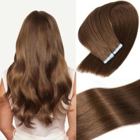 Tape In Hair Extensions Human Hair 100 Remy Hair 20Pcs 50Gpack Straight Seamless Invisible Skin Weft Extensions Easy To Apply