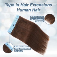 Tape In Hair Extensions Human Hair 100 Remy Hair 20Pcs 50Gpack Straight Seamless Invisible Skin Weft Extensions Easy To Apply