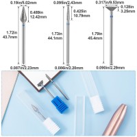 Oiiki 3Pcs Nail Drill Bits For Acrylic Nails Diamond Nail Bits Manicure Grinding Head Tools Nail Drill Cuticle Bit For Nail A