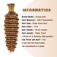 Human Braiding Hair Deep Wave Bulk Human Hair For Braiding No Weft Curly Braiding Hair Extensions For Boho Braids Wet And Wavy